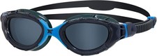 ZOGGS Predator Flex Swim Goggles  Gray/Blue - Tinted Smoke Lens  Regular Fit