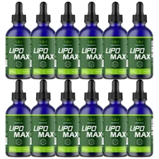 Lipo Max Drops Supplement, Formula for Weight Loss - 2floz | 60ml , 12 Bottles