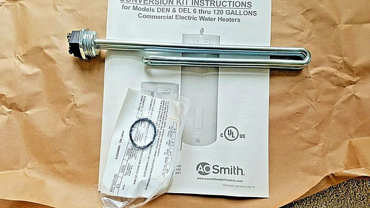 A.O. Smith Conversion Kit 90038600105 DEN/DEL 480 Volt 5-KW W/H Element |  eBay