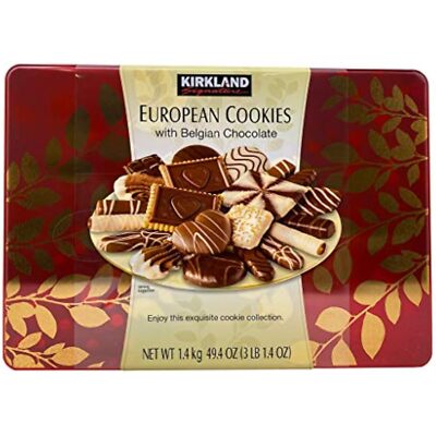 European Cookies Kirkland Signature with Belgian, Chocolate, 49.4 Oz