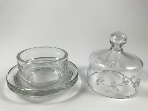 PRINZESSINNENHAUS GLAS "HERITAGE" INDIVIDUELL BEDECKT BUTTERDOSE & DECKEL BLATT AUFKLEBER - Bild 3 von 6