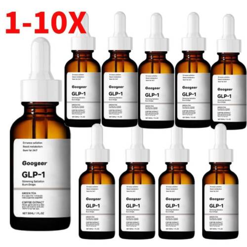 1-10X GLP-1 Weight Loss Fat Burner Drops Diet Supplement Slimming Drops 30ml - Afbeelding 1 van 22