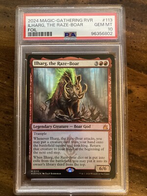 MTG Ilharg, The Raze-Boar FOIL Ravnica Remastered (RVR) #113 PSA