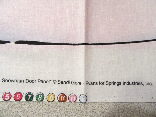 Daisy Kingdom Joyful Snowman Fabric Door Panel #1123 Cut/Sew + 1 Yd. Red Backing - Picture 8 of 9