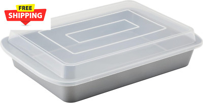 Goldenbake Bakeware Nonstick Baking Pan/Cake Pan with Lid, Rectangle, Insulated,