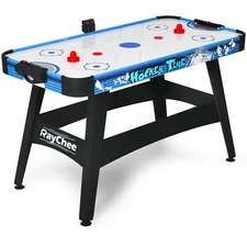 54" Air-Powered Hockey Table Sport Hockey Game Pushers Pucks Electronic Scorer