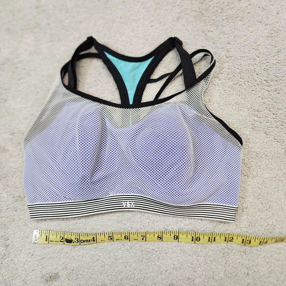 Victoria's Secret Sports Bra 34Dd Blue Bra W Netting - Image 3 of 4