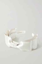 Jennifer Behr Katya Bridal Bow-embellished Satin Headband