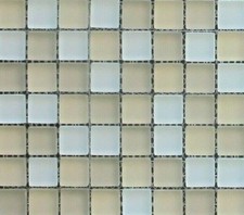 1X1 Palm Beach Blend Glass Mosaic Matte Frosted Wall Spa Tile SAMPLE SWATCH 