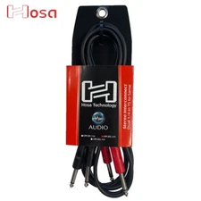 Hosa CPP-202 2M Dual 1/4" Mono TS To Same Stereo Interconnect Cable