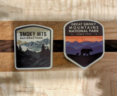 Set Of 2 Great Smoky Mountains National Park Sticker Decal
