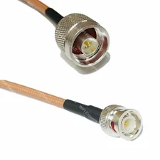 RG142 10-20' BNC MALE to N TYPE MALE RF Pigtail Cable Ships from Los Angeles USA