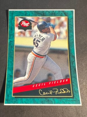Box 11: 1994 Post Collection BORDERED BLANK BACK PROOF Cecil Fielder Tigers