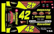  42 Jamie MacMurray Talledega Walk of Fame Dodge 2003 1/64 Ho Slot Car Decals