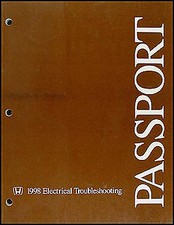1998 Honda Passport Electrical Troubleshooting Manual Wiring Diagram Book OEM