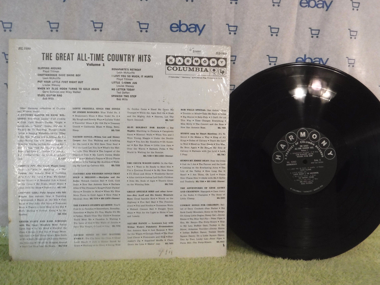 The Great AllTime Country Hits Vol. 1 Harmony Records HL 7292, Various