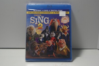 Sing 2 Blu ray DVD Digital NEW/SEALED! Animation Musical Fun Watch