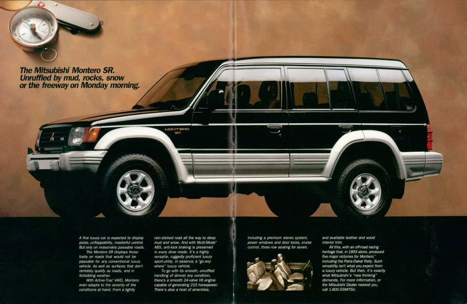 MITSUBISHI 3000GT VR-4 MONTERO SR... Pubblicità stampa rivista AUTO VINTAGE 1... - Immagine 2 di 4
