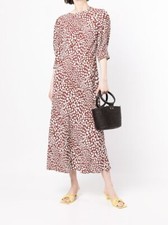 RIXO Jess Animal Spotted Print Maxi Dress Summer Wedding NWT XXXL