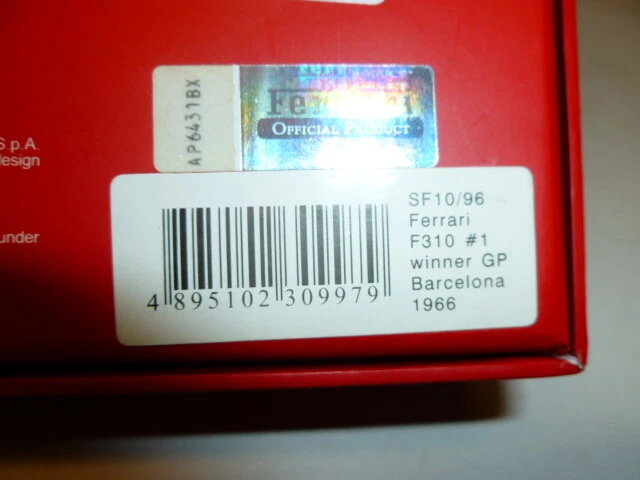 die cast 1/43 ixo model Ferrari F1 F310 BARCELLONA 1996 - cofanetto ferrari - Immagine 2 di 3