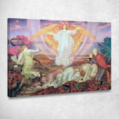 Der Tod des Drachen Evelyn De Morgan, emg12 Leinwandbild