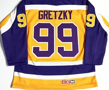 YOUTH-NWT XS-L/XL * VINTAGE WAYNE GRETZKY LA KINGS 1983 CCM/MASKA LICENSE JERSEY
