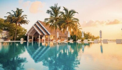 Jigsaw Puzzle 1000 Pieces-Summer Resort Large-27.56 x 19.79 - Age 14+