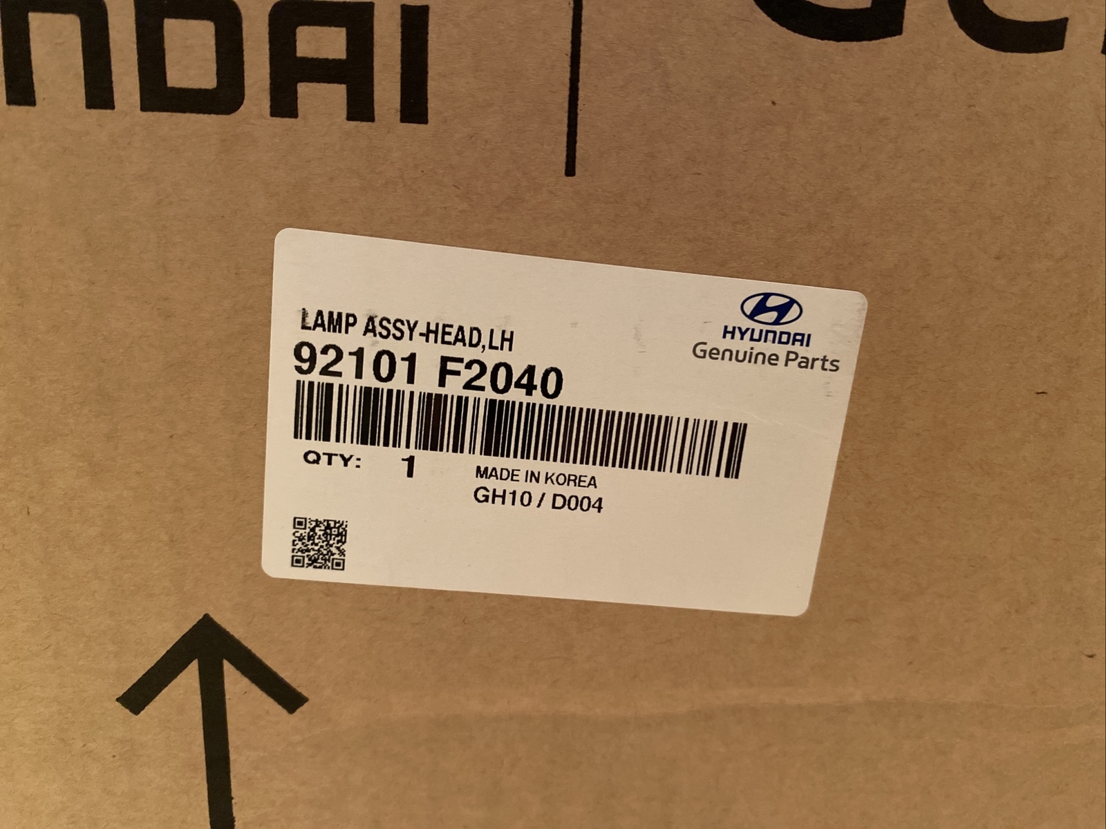 2017 Hyundai Elantra Left Driver Side Headlight Halogen OEM for  