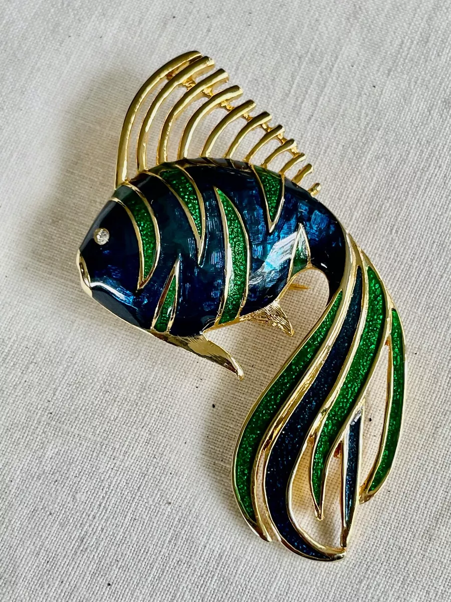 Fish brooch pin online
