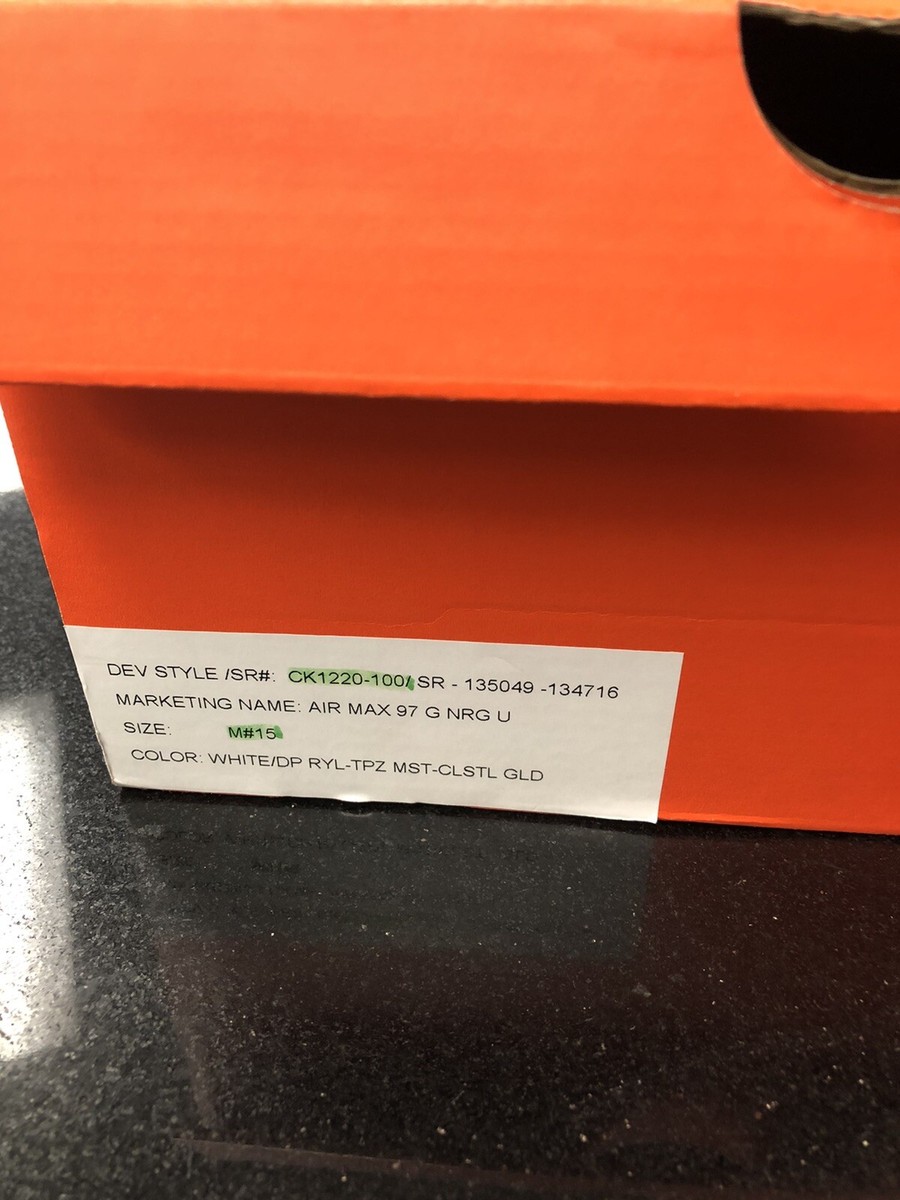 SAMPLE NIKE AIR MAX 97 GOLF WING IT US OPEN 2020 Size 15 NEW