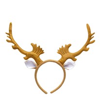 Rentier Haarreif Mit Ohren - Weihnachts-Geweih Kopfschmuck Für Karneval & Party, 2 Stück