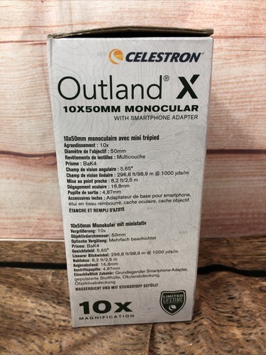 Outland X 10x50 Monocular w/ Smartphone Adapter - Picture 14 of 14
