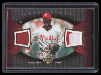 2007 Upper Deck Elements Rare Elements Patches JR Jimmy Rollins Dual Patch 18/35
