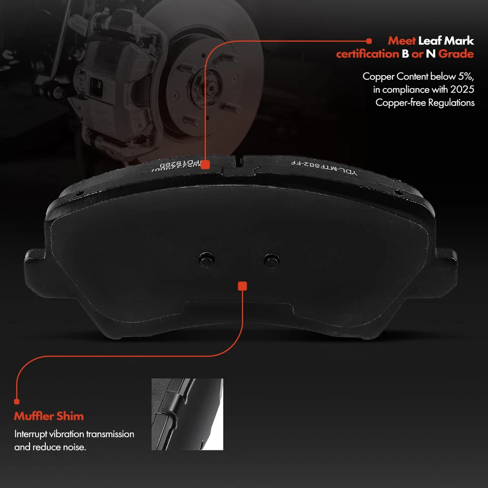 Pastilla de freno delantera de cerámica para Kia Forte 2017-2018 Forte5 Hyundai Elantra GT 2016 Foto 2 de 4