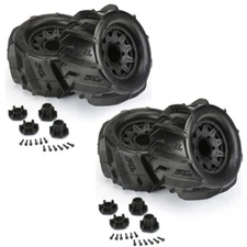 Pro-Line 1/10 Dumont Front/Rear 2.8" MT Tires Mounted 12mm Black Raid (4)