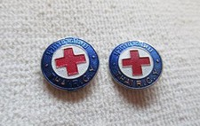 THAILAND ROTES KREUZ MITGLIEDSABZEICHEN, 2 STÜCK Größe ca.21 mm