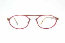 Vintage Puma P 676 Red Brown Oval Glasses Frame Eyeglasses NOS