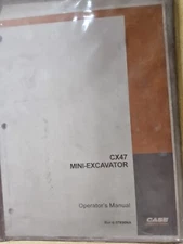 New CASE CX47 Mini-Excavator, Operator's Manual,   Bur 6-37930NA   Jan 2003