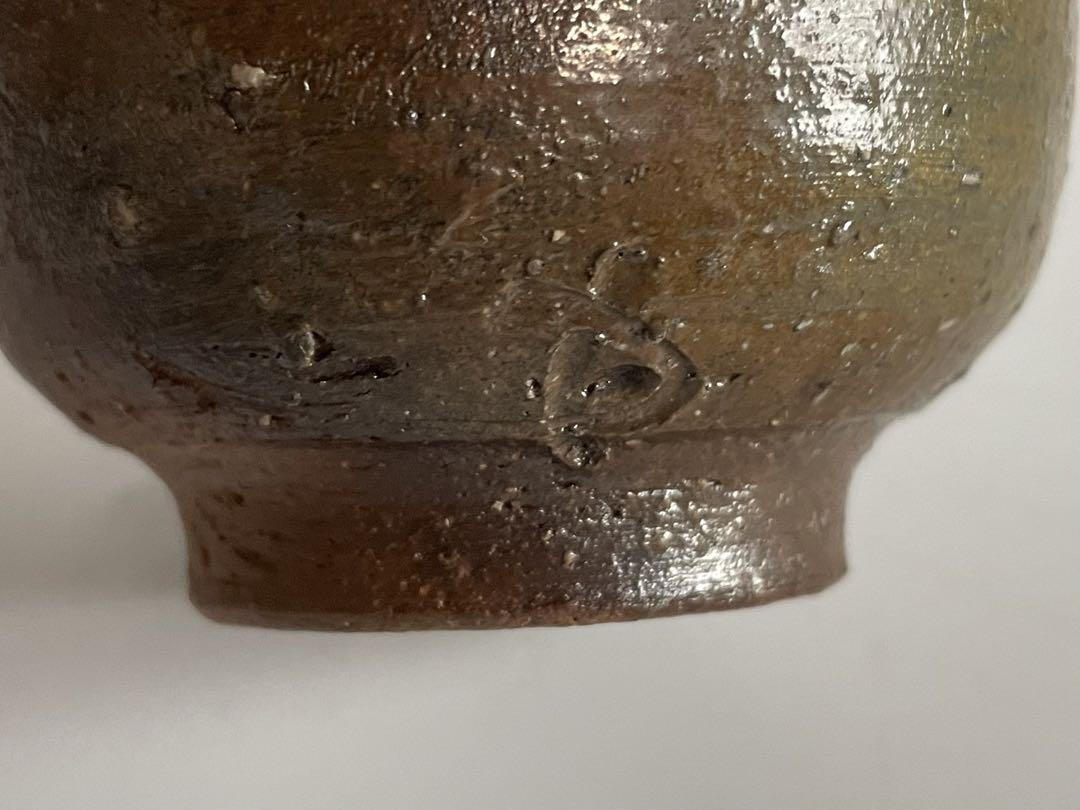 Ceramic Artist Ken Fujiwara Bizen Sake Cup Ware Peony Mochi Ceramic Artist Ken Fujiwara Bizen Sake Cup Ware Peony Mochi
