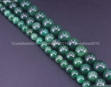 Grade AA Natural Green Euchlorite Gemstone Round Loose Beads 6mm 8mm 10mm 15.5"