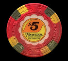 $5.00 Frontier Casino Chip,  Las Vegas, NV - 1992 — photo 2