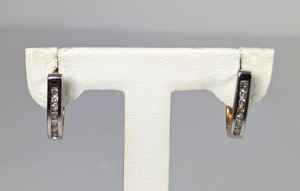 14K Gold Two-Tone Diamond & Ruby Earrings - Image 4 of 4