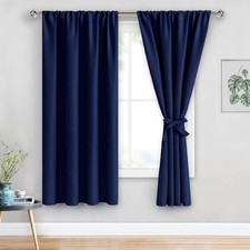 Blackout Curtains for Bedroom  Thermal 42"W x 63"L Pack of 2 Navy Blue