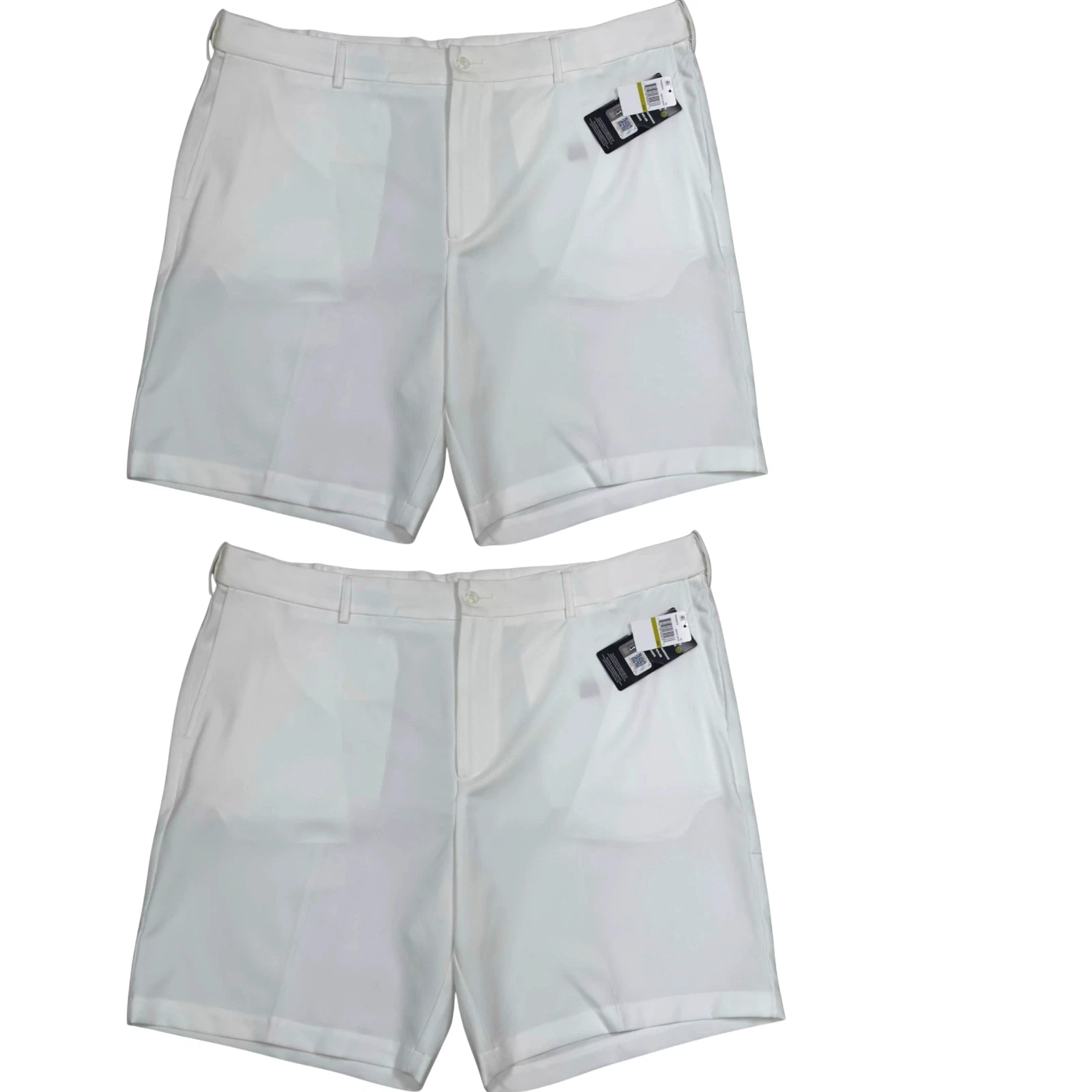 2 Pack PGA TOUR Men’s Golf Shorts White Size 44 Moisture Wicking New