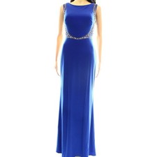 Blondie Nites Open Back Prom Dress Royal Blue Size 0