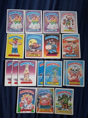 Selten 1986 Müll Eimer Kinder 18 Karten Lot Vintage