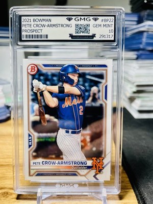 2021 Bowman Pete Crow-Armstrong Rookie #BP22 GMG Graded 10 Gem Mint   RC