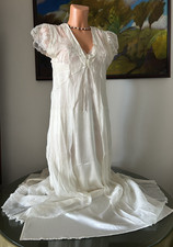 NWT La Perla Ivory Silk Lace Nightgown / Panty / Slip Set, sz L  929 