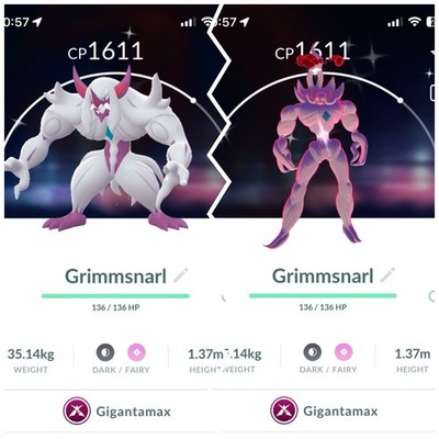 Shiny Grimmsnarl Gigantamax Pokemon Gen8 Go Same/30 Day Pokémon Gmax wild area