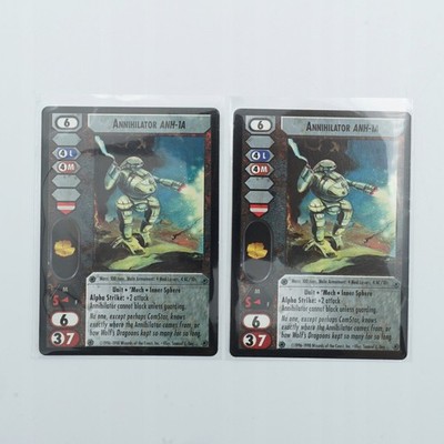 BattleTech CCG Trading Card Game Annihilator ANH-1A set of 2 vintage cards